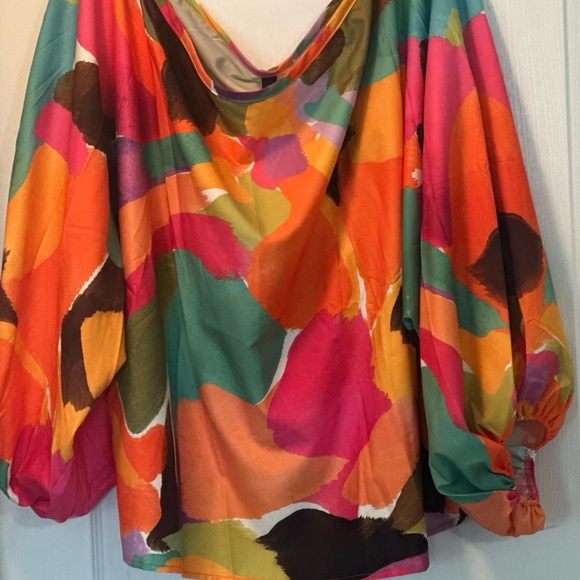 Colorful Off-Shoulder Women's Top - Picture 2 of 2